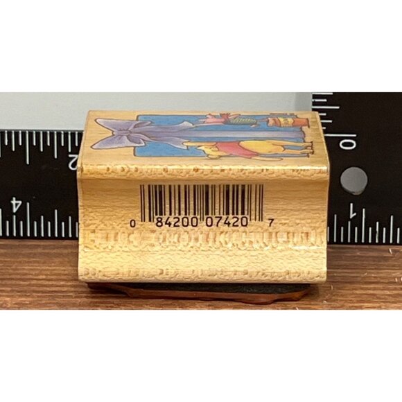 VERY HTF Disney Winnie The Pooh Rubber Stamp Gift Of Great Size 742E - Picture 4 of 6